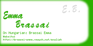 emma brassai business card